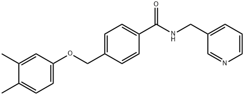 4-[(3,4-dimethylphenoxy)methyl]-N-(3-pyridinylmethyl)benzamide 结构式