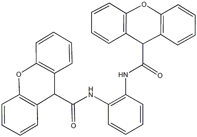 N-{2-[(9H-xanthen-9-ylcarbonyl)amino]phenyl}-9H-xanthene-9-carboxamide 结构式