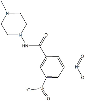 3,5-dinitro-N-(4-methyl-1-piperazinyl)benzamide 结构式