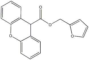 2-furylmethyl 9H-xanthene-9-carboxylate 结构式