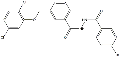 N'-(4-bromobenzoyl)-3-[(2,5-dichlorophenoxy)methyl]benzohydrazide 结构式