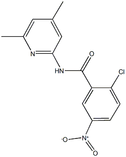 2-chloro-N-(4,6-dimethyl-2-pyridinyl)-5-nitrobenzamide 结构式