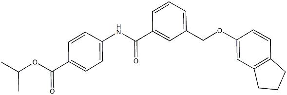 isopropyl 4-({3-[(2,3-dihydro-1H-inden-5-yloxy)methyl]benzoyl}amino)benzoate 结构式
