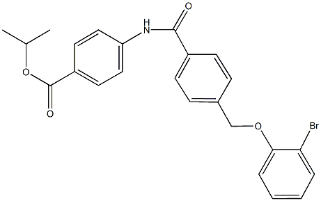 isopropyl 4-({4-[(2-bromophenoxy)methyl]benzoyl}amino)benzoate 结构式