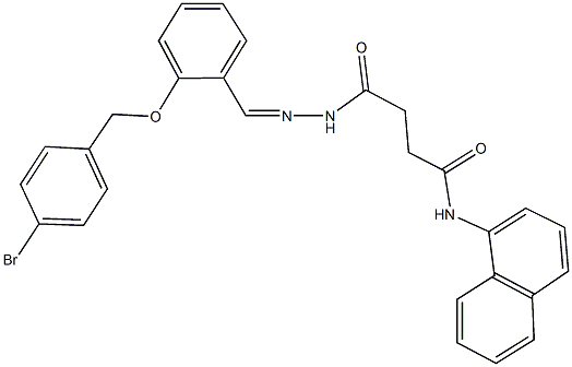 4-(2-{2-[(4-bromobenzyl)oxy]benzylidene}hydrazino)-N-(1-naphthyl)-4-oxobutanamide 结构式