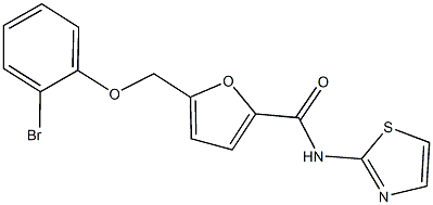 5-[(2-bromophenoxy)methyl]-N-(1,3-thiazol-2-yl)-2-furamide 结构式