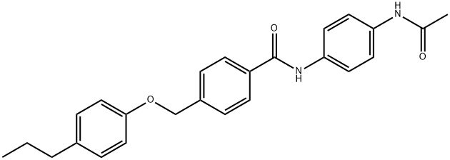 N-[4-(acetylamino)phenyl]-4-[(4-propylphenoxy)methyl]benzamide 结构式