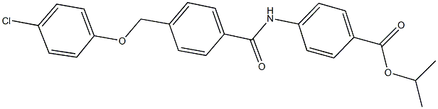 isopropyl 4-({4-[(4-chlorophenoxy)methyl]benzoyl}amino)benzoate 结构式