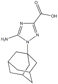 1-(1-adamantyl)-5-amino-1H-1,2,4-triazole-3-carboxylic acid 结构式