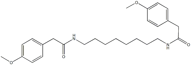 2-(4-methoxyphenyl)-N-(8-{[(4-methoxyphenyl)acetyl]amino}octyl)acetamide 结构式