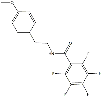 2,3,4,5,6-pentafluoro-N-[2-(4-methoxyphenyl)ethyl]benzamide 结构式