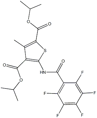 diisopropyl 3-methyl-5-[(2,3,4,5,6-pentafluorobenzoyl)amino]-2,4-thiophenedicarboxylate 结构式