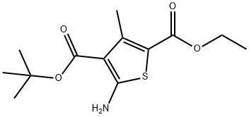4-叔丁基2-乙基5-氨基-3-甲基噻吩-2,4-二羧酸酯 结构式
