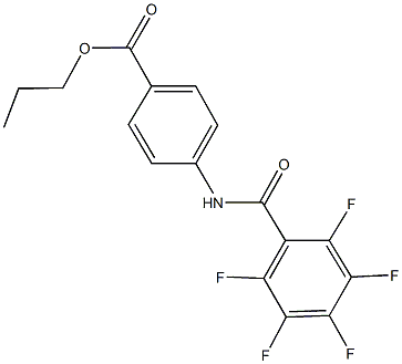 propyl 4-[(2,3,4,5,6-pentafluorobenzoyl)amino]benzoate 结构式