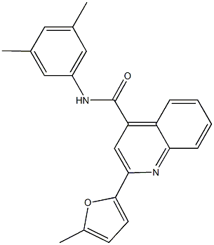 N-(3,5-dimethylphenyl)-2-(5-methyl-2-furyl)-4-quinolinecarboxamide 结构式