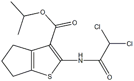 isopropyl 2-[(dichloroacetyl)amino]-5,6-dihydro-4H-cyclopenta[b]thiophene-3-carboxylate 结构式