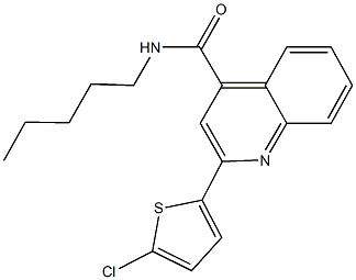 2-(5-chloro-2-thienyl)-N-pentyl-4-quinolinecarboxamide 结构式