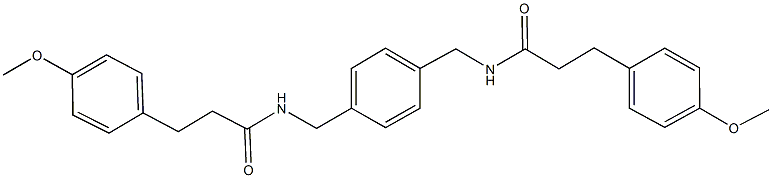 3-(4-methoxyphenyl)-N-[4-({[3-(4-methoxyphenyl)propanoyl]amino}methyl)benzyl]propanamide 结构式