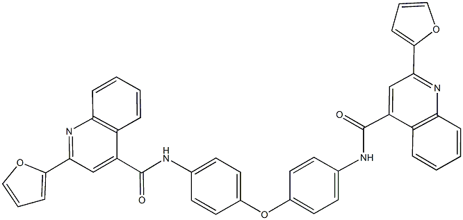 2-(2-furyl)-N-{4-[4-({[2-(2-furyl)-4-quinolinyl]carbonyl}amino)phenoxy]phenyl}-4-quinolinecarboxamide 结构式