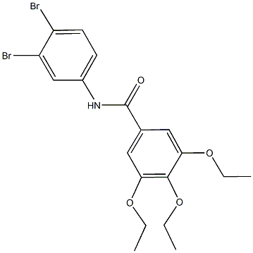 N-(3,4-dibromophenyl)-3,4,5-triethoxybenzamide 结构式