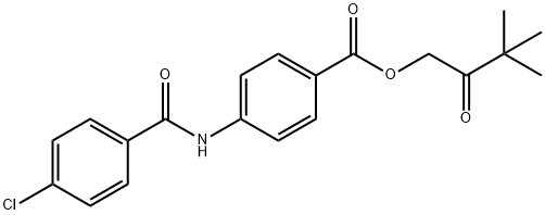 3,3-dimethyl-2-oxobutyl 4-[(4-chlorobenzoyl)amino]benzoate 结构式