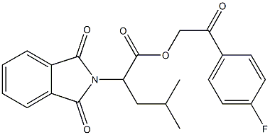 2-(4-fluorophenyl)-2-oxoethyl 2-(1,3-dioxo-1,3-dihydro-2H-isoindol-2-yl)-4-methylpentanoate 结构式