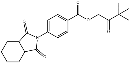 3,3-dimethyl-2-oxobutyl 4-(1,3-dioxooctahydro-2H-isoindol-2-yl)benzoate 结构式