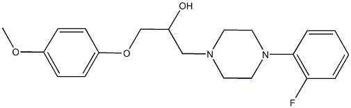 1-[4-(2-fluorophenyl)-1-piperazinyl]-3-(4-methoxyphenoxy)-2-propanol 结构式