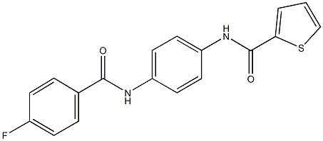 N-{4-[(4-fluorobenzoyl)amino]phenyl}-2-thiophenecarboxamide 结构式