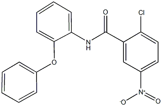 2-chloro-5-nitro-N-(2-phenoxyphenyl)benzamide 结构式