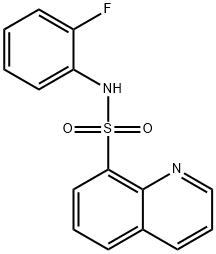 N-(2-fluorophenyl)-8-quinolinesulfonamide 结构式