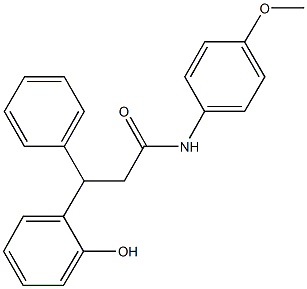 3-(2-hydroxyphenyl)-N-(4-methoxyphenyl)-3-phenylpropanamide 结构式