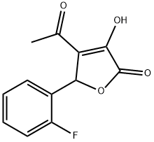 4-acetyl-5-(2-fluorophenyl)-3-hydroxy-2(5H)-furanone 结构式