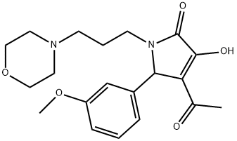 4-acetyl-3-hydroxy-5-(3-methoxyphenyl)-1-[3-(4-morpholinyl)propyl]-1,5-dihydro-2H-pyrrol-2-one 结构式