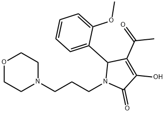 4-acetyl-3-hydroxy-5-(2-methoxyphenyl)-1-(3-morpholin-4-ylpropyl)-1,5-dihydro-2H-pyrrol-2-one 结构式