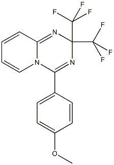 4-(4-methoxyphenyl)-2,2-bis(trifluoromethyl)-2H-pyrido[1,2-a][1,3,5]triazine 结构式