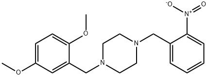 1-(2,5-dimethoxybenzyl)-4-{2-nitrobenzyl}piperazine 结构式