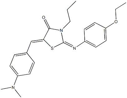 5-[4-(dimethylamino)benzylidene]-2-[(4-ethoxyphenyl)imino]-3-propyl-1,3-thiazolidin-4-one 结构式