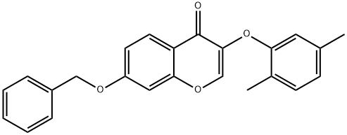 7-(benzyloxy)-3-(2,5-dimethylphenoxy)-4H-chromen-4-one 结构式