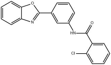 N-[3-(1,3-benzoxazol-2-yl)phenyl]-2-chlorobenzamide 结构式