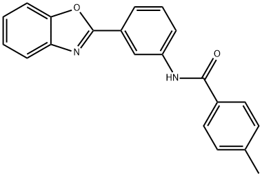 N-[3-(1,3-benzoxazol-2-yl)phenyl]-4-methylbenzamide 结构式