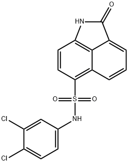 N-(3,4-dichlorophenyl)-2-oxo-1,2-dihydrobenzo[cd]indole-6-sulfonamide 结构式