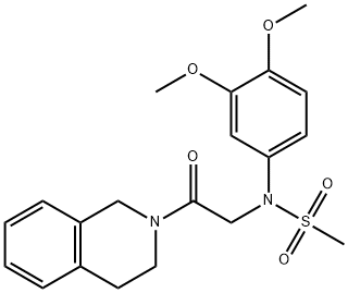 N-[2-(3,4-dihydro-2(1H)-isoquinolinyl)-2-oxoethyl]-N-(3,4-dimethoxyphenyl)methanesulfonamide 结构式