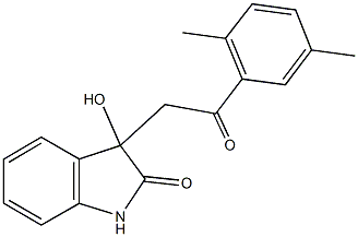 3-[2-(2,5-dimethylphenyl)-2-oxoethyl]-3-hydroxy-1,3-dihydro-2H-indol-2-one 结构式