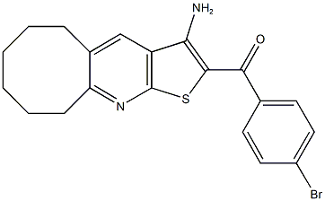 (3-amino-5,6,7,8,9,10-hexahydrocycloocta[b]thieno[3,2-e]pyridin-2-yl)(4-bromophenyl)methanone 结构式