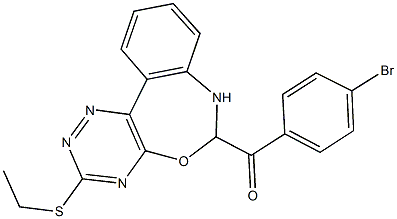 (4-bromophenyl)[3-(ethylsulfanyl)-6,7-dihydro[1,2,4]triazino[5,6-d][3,1]benzoxazepin-6-yl]methanone 结构式