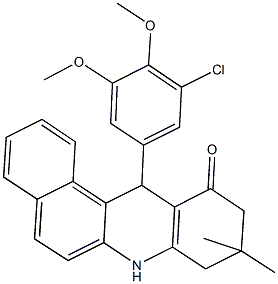 12-(3-chloro-4,5-dimethoxyphenyl)-9,9-dimethyl-8,9,10,12-tetrahydrobenzo[a]acridin-11(7H)-one 结构式