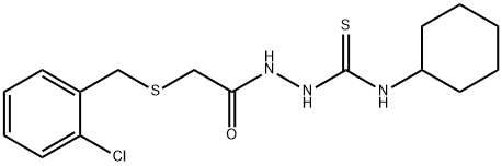 2-{[(2-chlorobenzyl)sulfanyl]acetyl}-N-cyclohexylhydrazinecarbothioamide 结构式