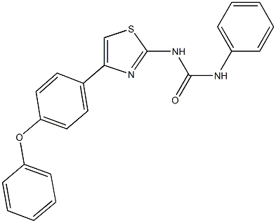 N-[4-(4-phenoxyphenyl)-1,3-thiazol-2-yl]-N'-phenylurea 结构式