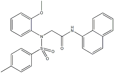 2-{2-methoxy[(4-methylphenyl)sulfonyl]anilino}-N-(1-naphthyl)acetamide 结构式